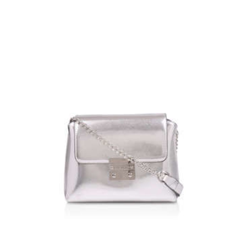 Carvela Mini Blink Shoulder Bag - Metallic Silver Shoulder Bag