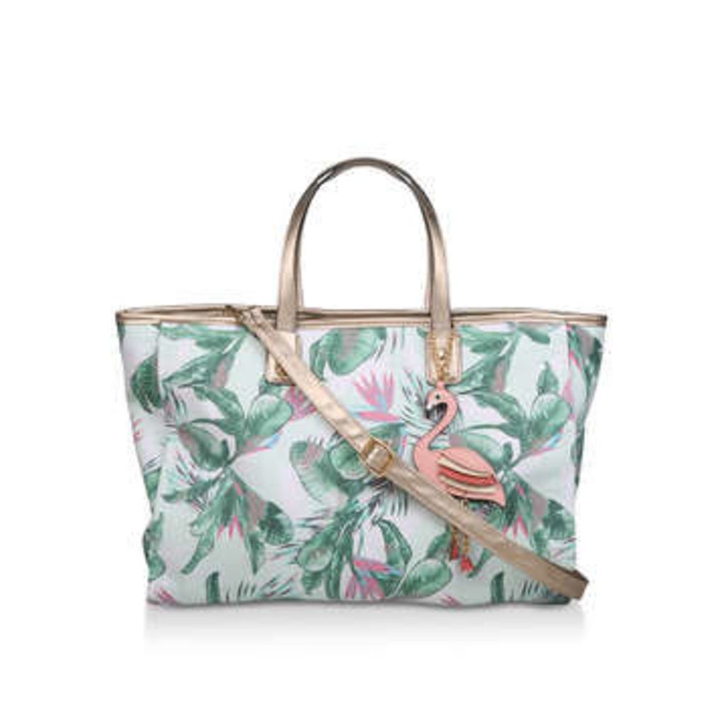 Aldo Celladati - Floral Printed Beach Tote Bag