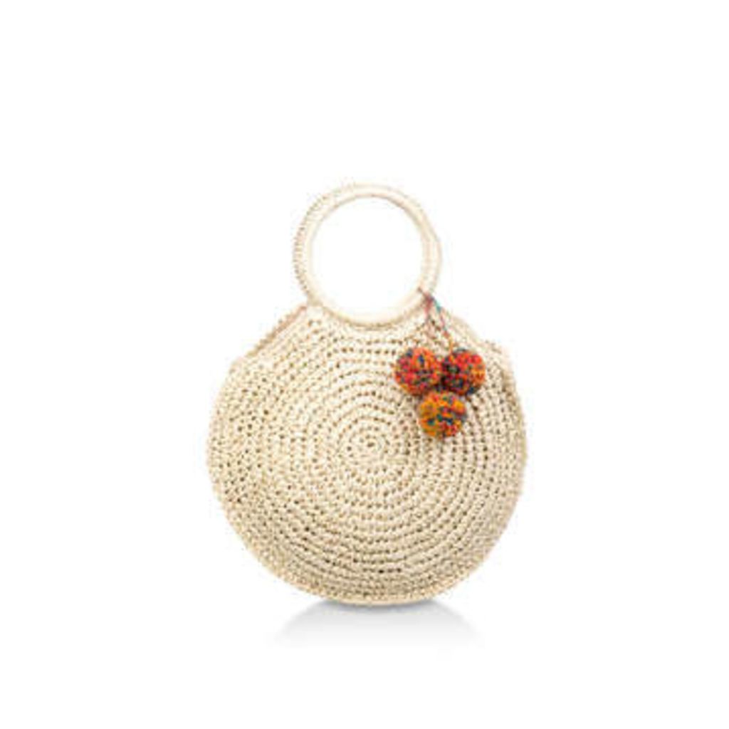 Aldo Yireng - Woven Circular Pom Pom Detail Bag