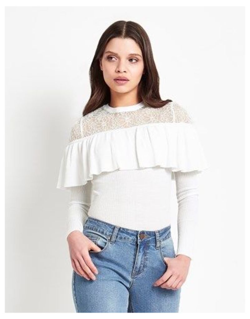 Lost Ink Frill Lace Jumper