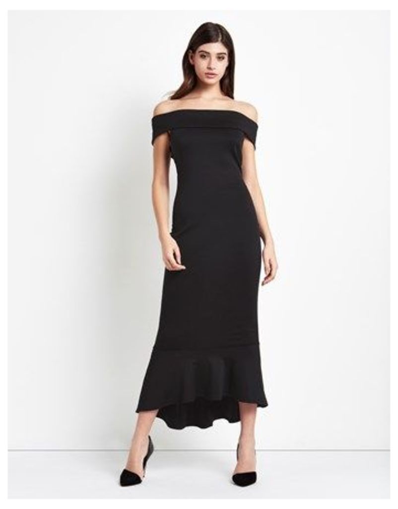 Lipsy Bardot Flute Hem Maxi Dress