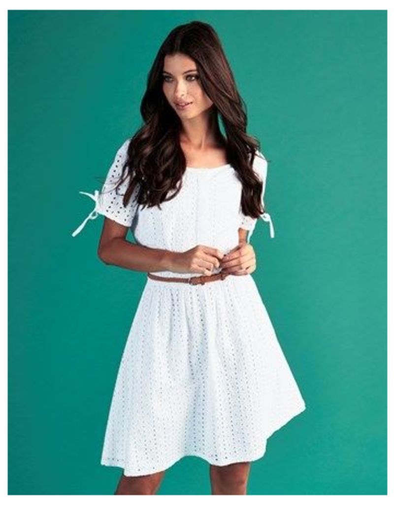 Yumi Embroidered Skater Dress