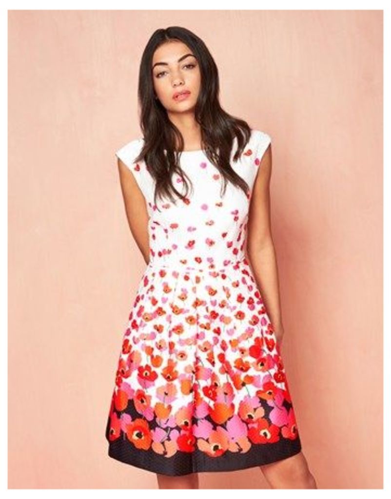 Tahari Floral Print Skater Dress