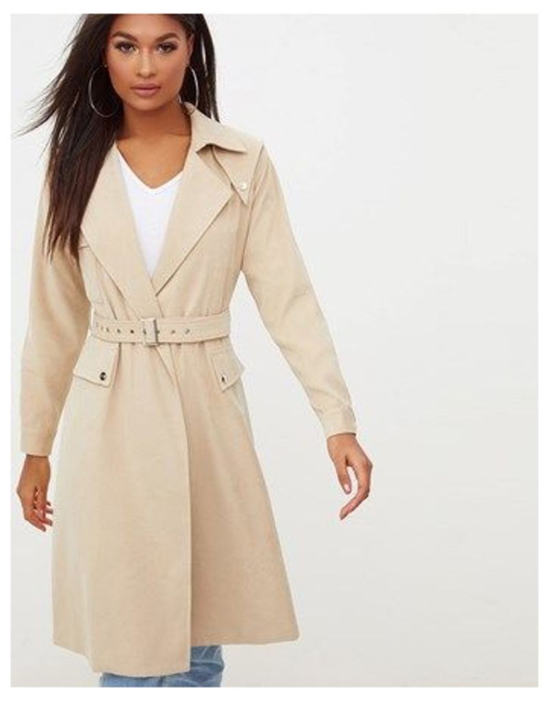 Prettylittlething Belted Trench Coat
