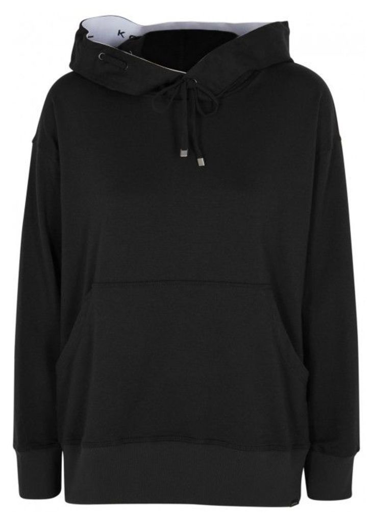 Koral Activewear Spry Black Jersey Hooded Sweatshirt