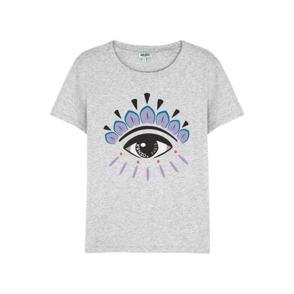 Kenzo Grey Eye-print Cotton T-shirt