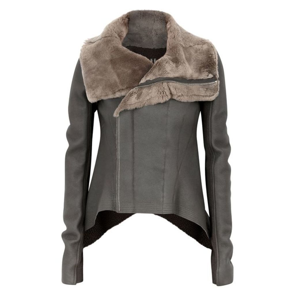 Rick Owens Naska Shearling-lined Leather Jacket