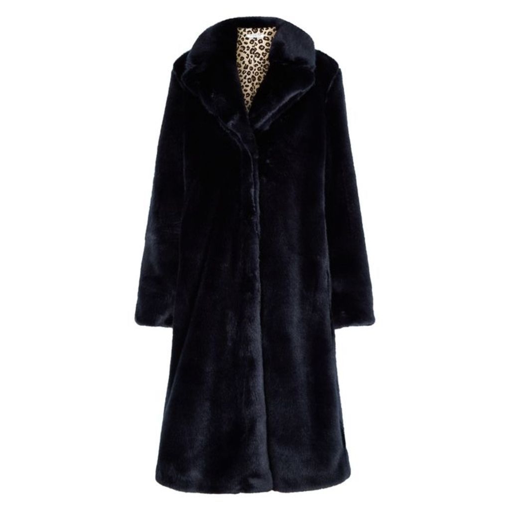 VIVETTA Midnight Blue Faux Fur Jacket