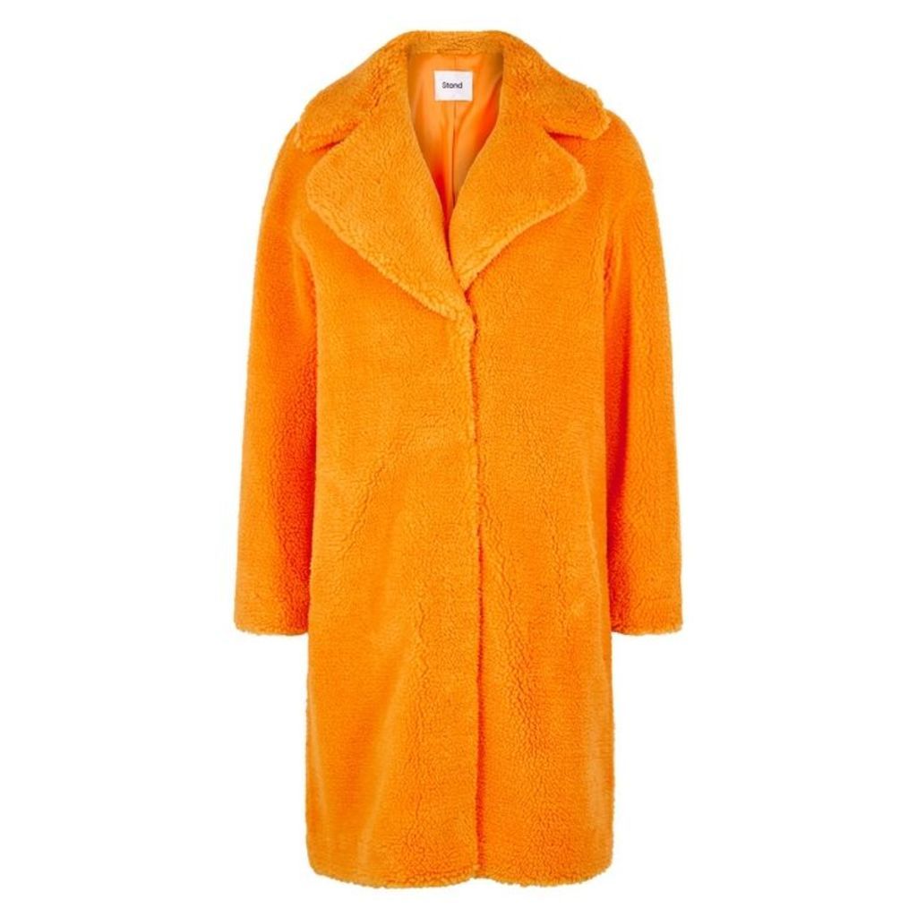 Stand Camille Orange Faux Shearling Coat