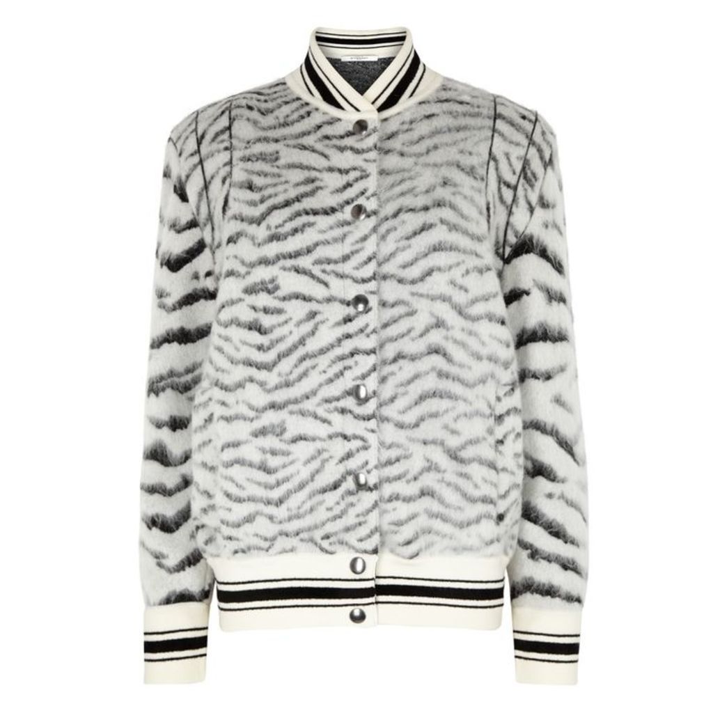 Givenchy Mohair-blend Knitted Bomber Jacket