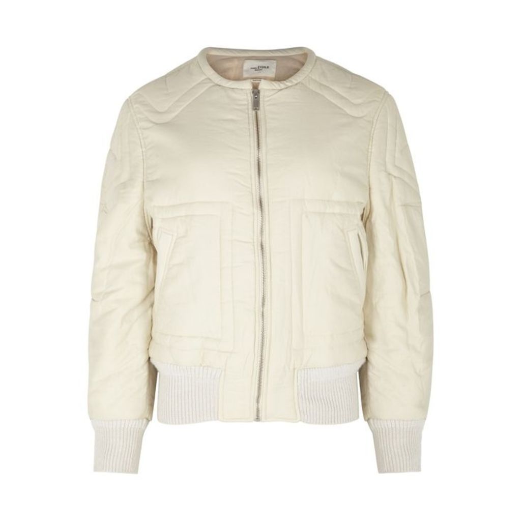 Isabel Marant Ã‰toile Nicky Off-white Quilted Bomber Jacket
