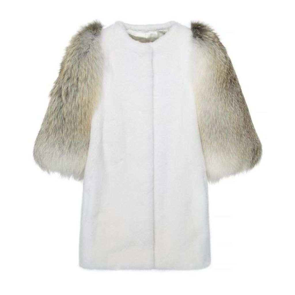 Lilly E Violetta Gaga Mink And Fox Fur Jacket