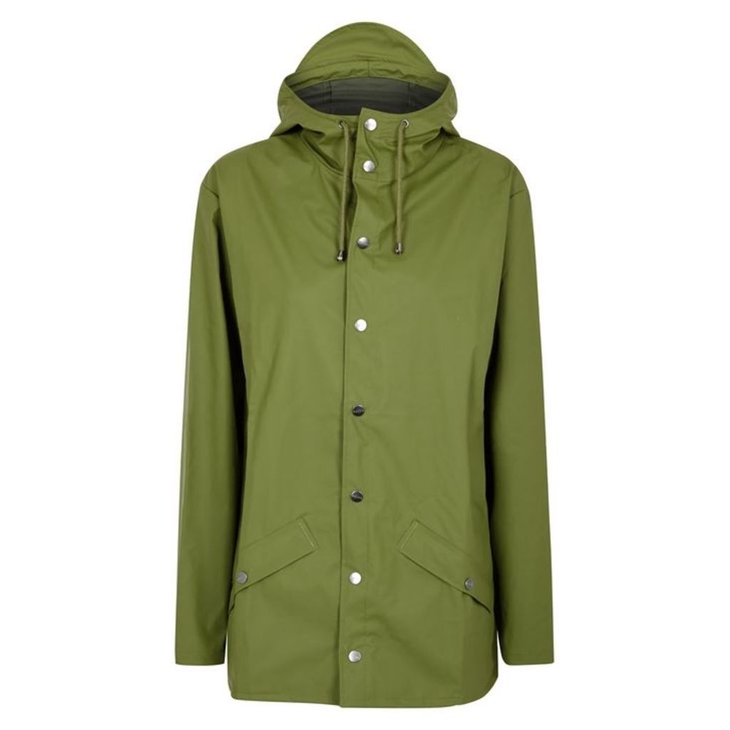 Rains Green Rubberised Raincoat