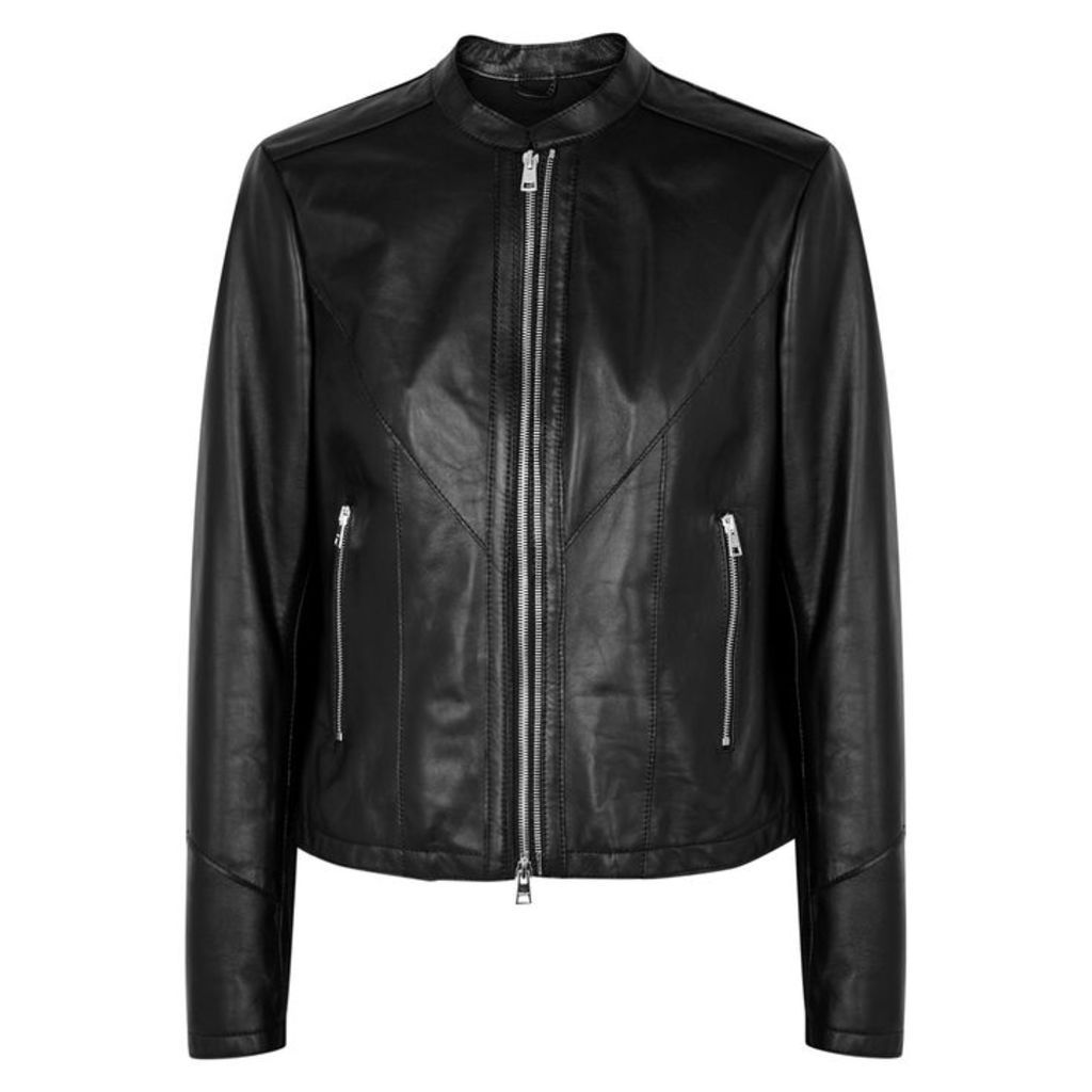 Replay Black Leather Jacket