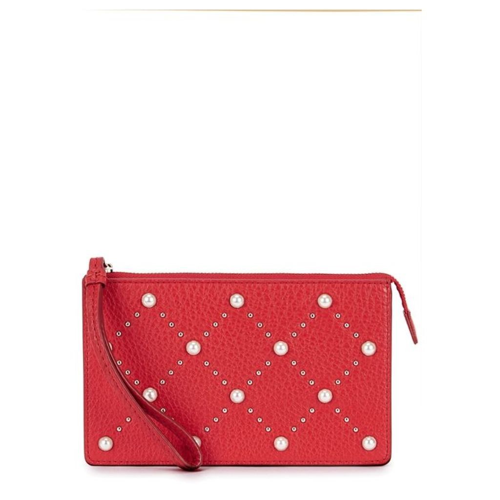 Kate Spade New York Hayes Leila Embellished Leather Clutch