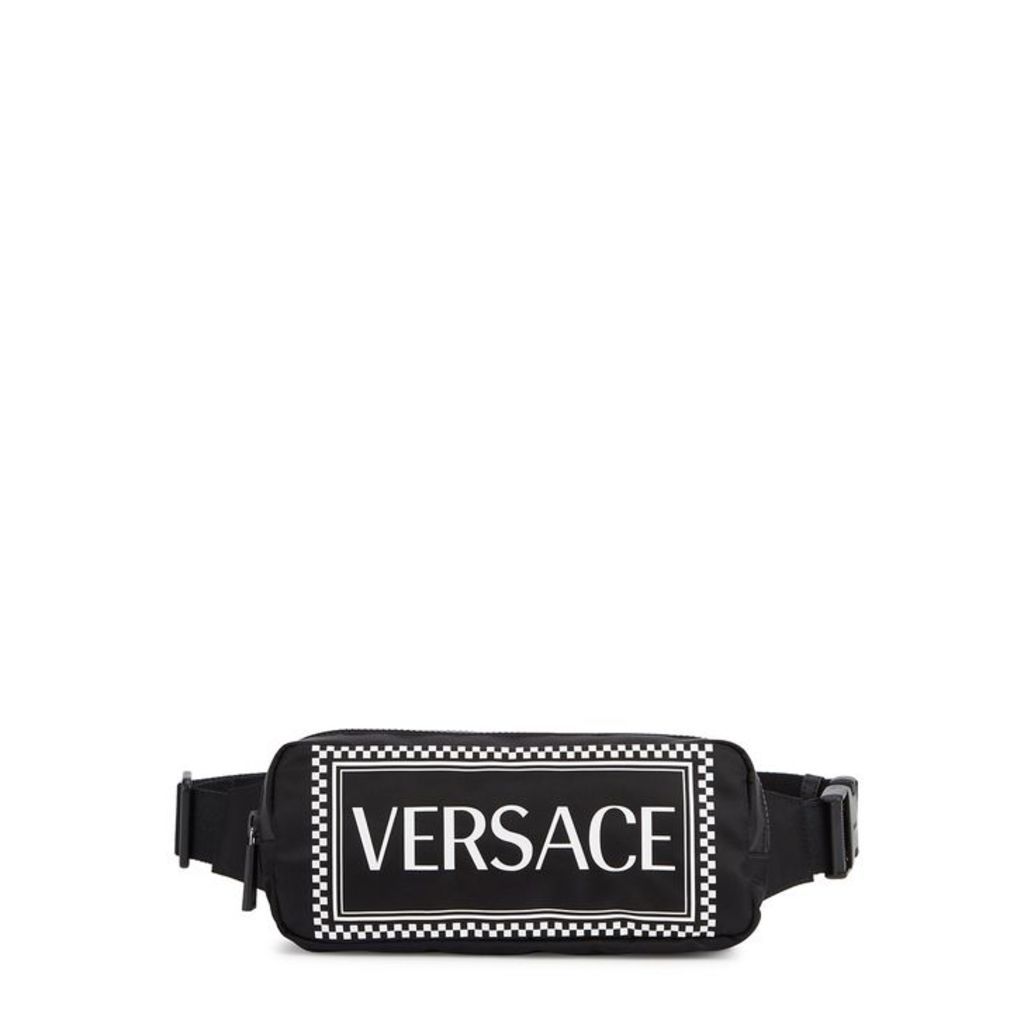 Versace Tribute Logo-print Belt Bag
