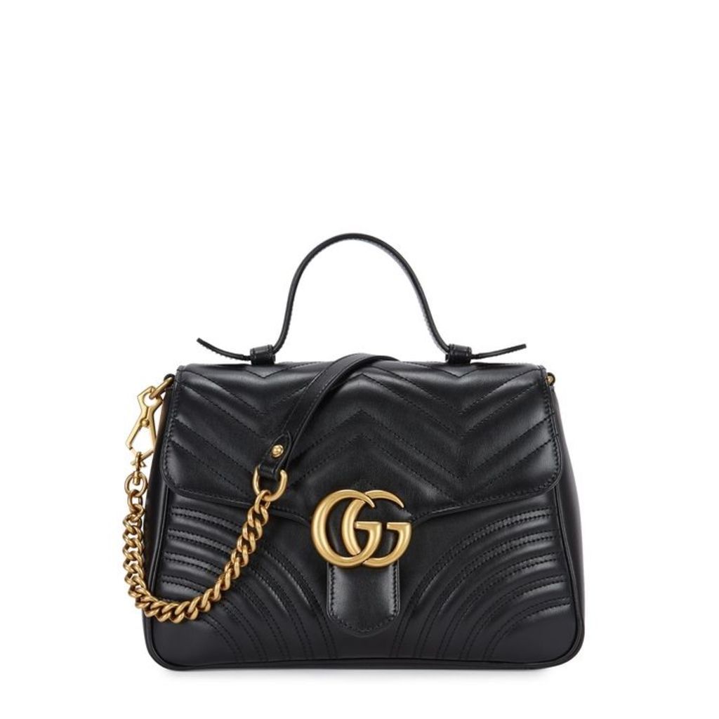 Gucci GG Marmont Black Leather Shoulder Bag