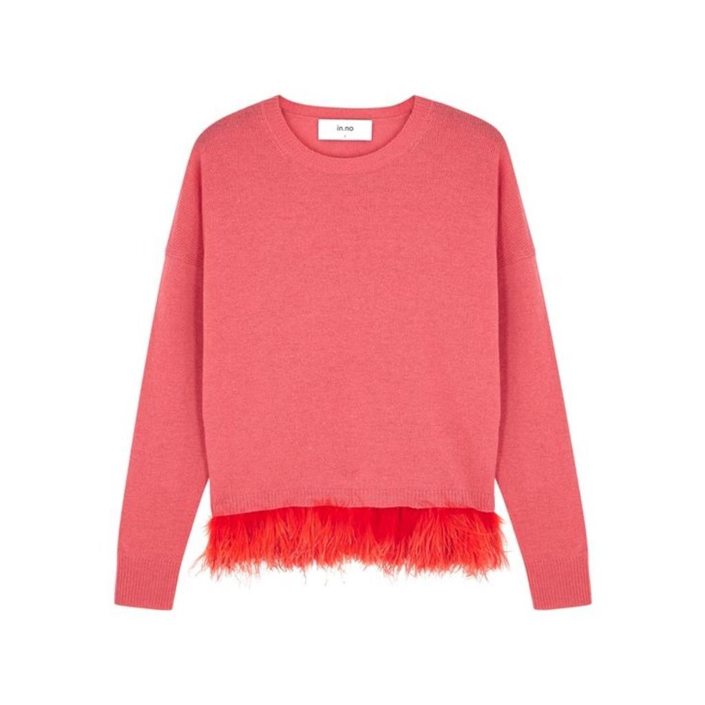 IN. NO Icelyn Feather-trimmed Wool-blend Jumper