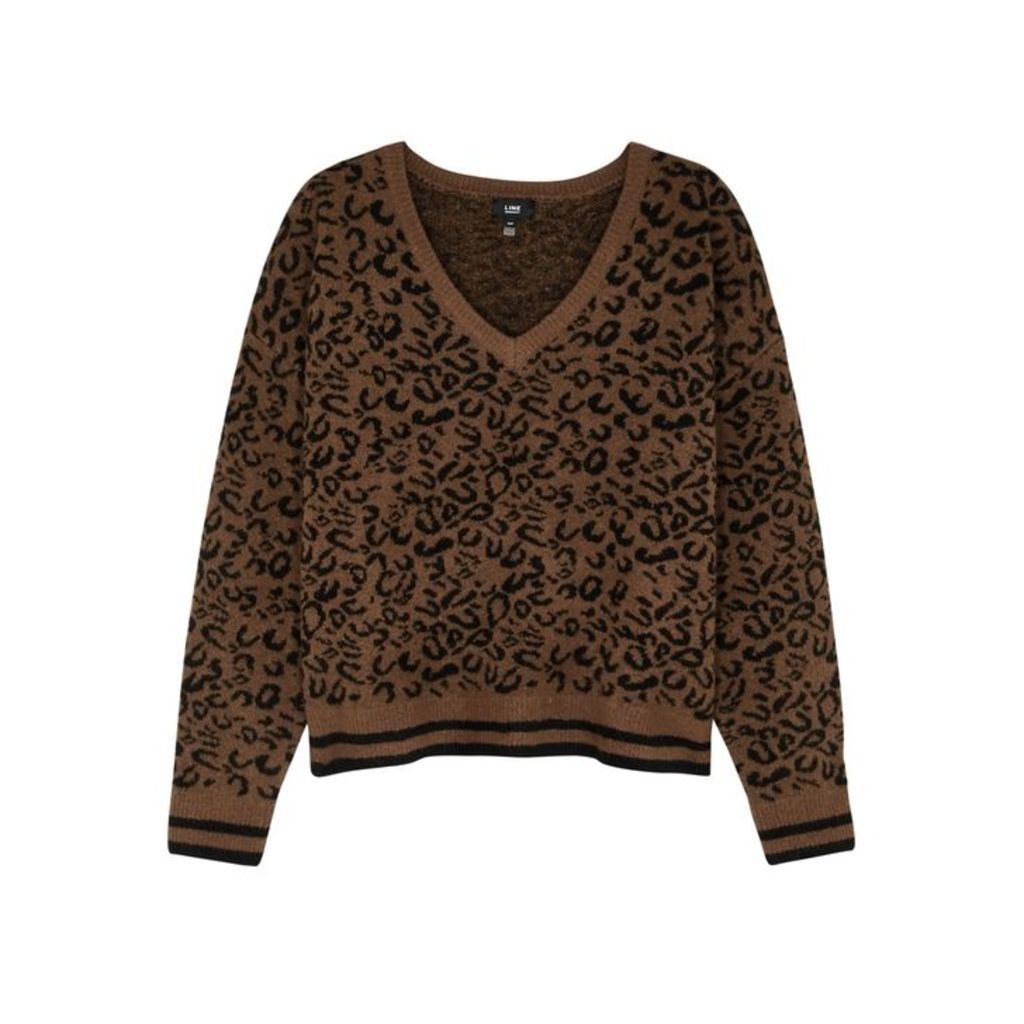 LINE Samantha Leopard Knitted Jumper