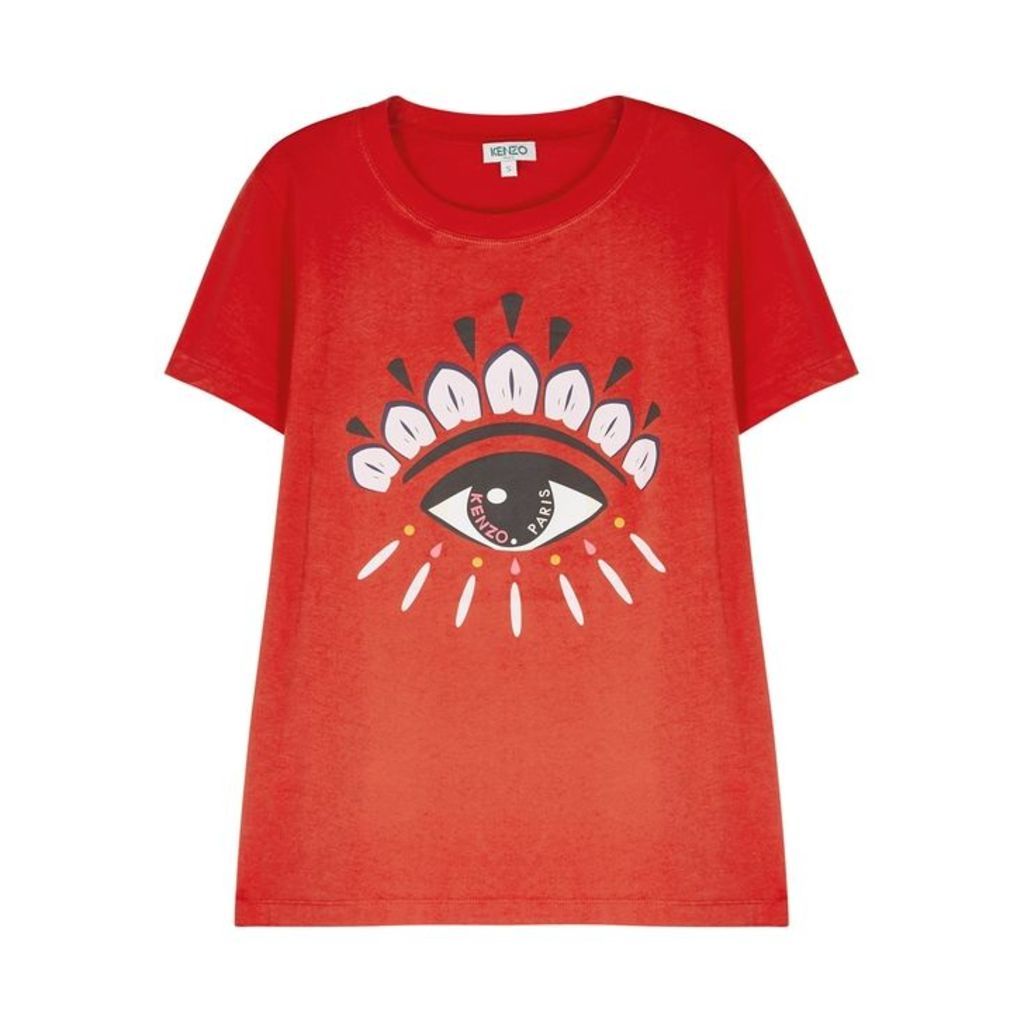Kenzo Red Eye-print Cotton T-shirt