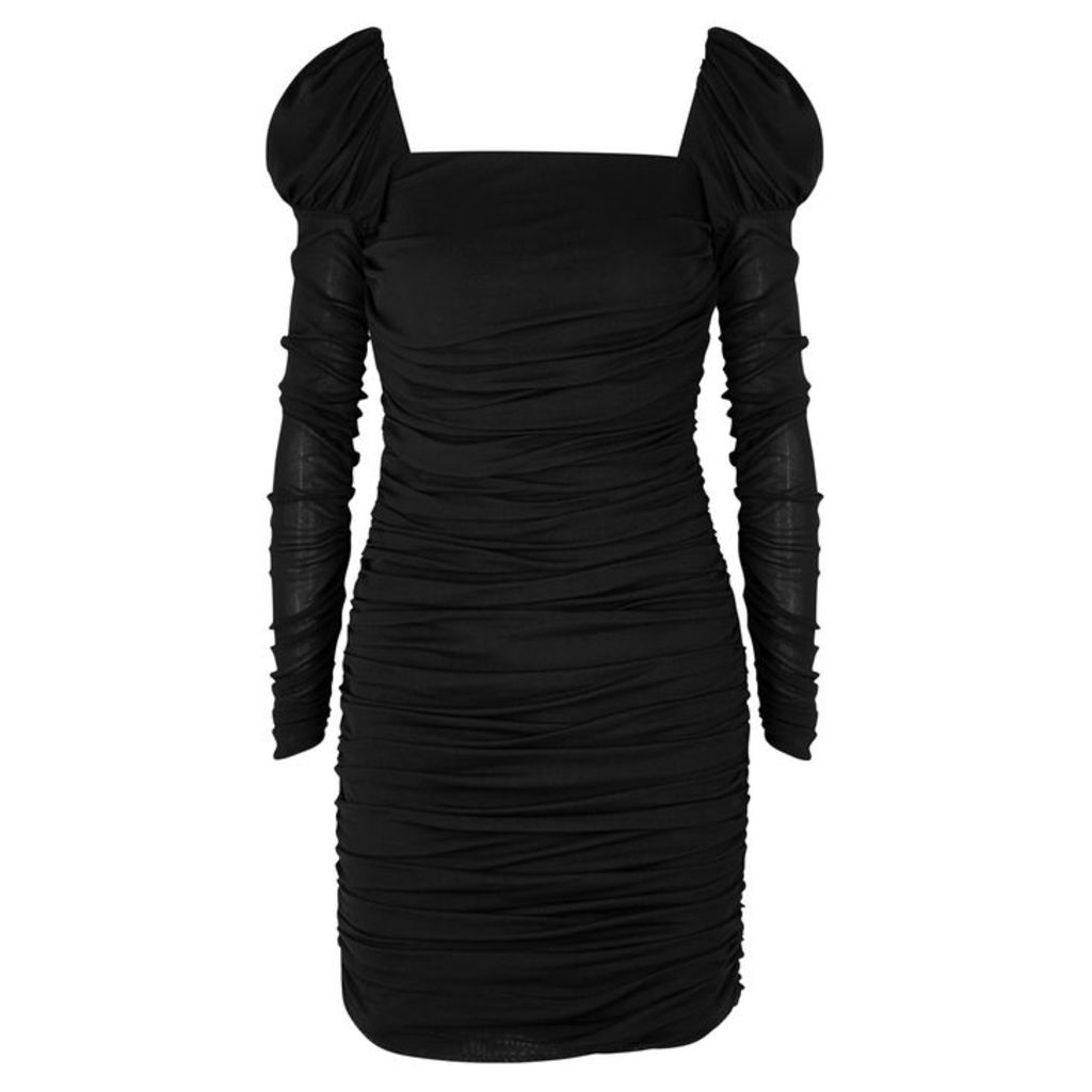 Rebecca Vallance Frenchie Black Ruched Dress