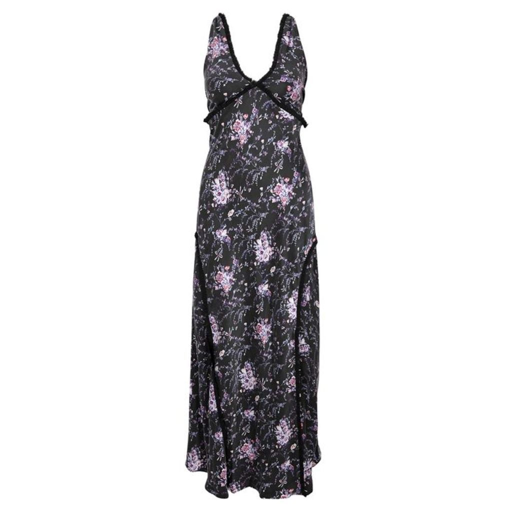 LoveShackFancy Kendall Floral-print Silk Maxi Dress