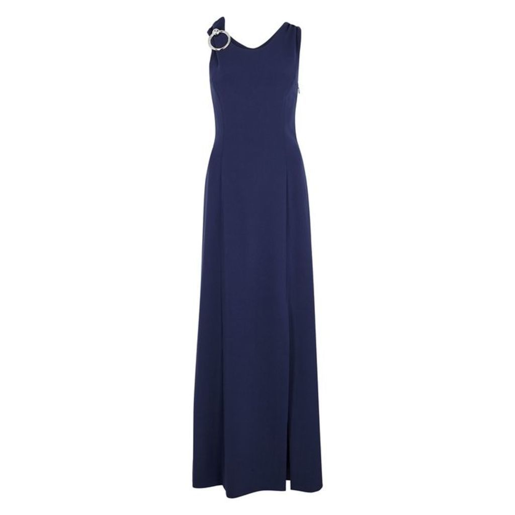 Boutique Moschino Navy Bow-embellished Maxi Dress