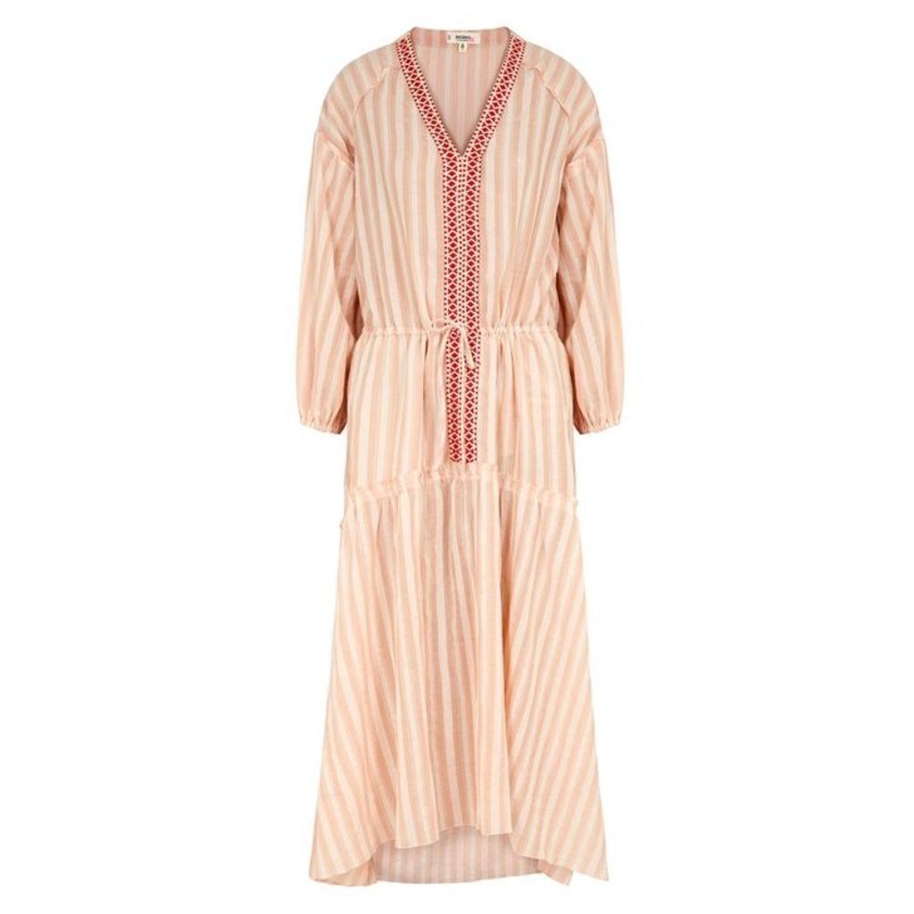 Lemlem Nefasi Striped Cotton-blend Maxi Dress