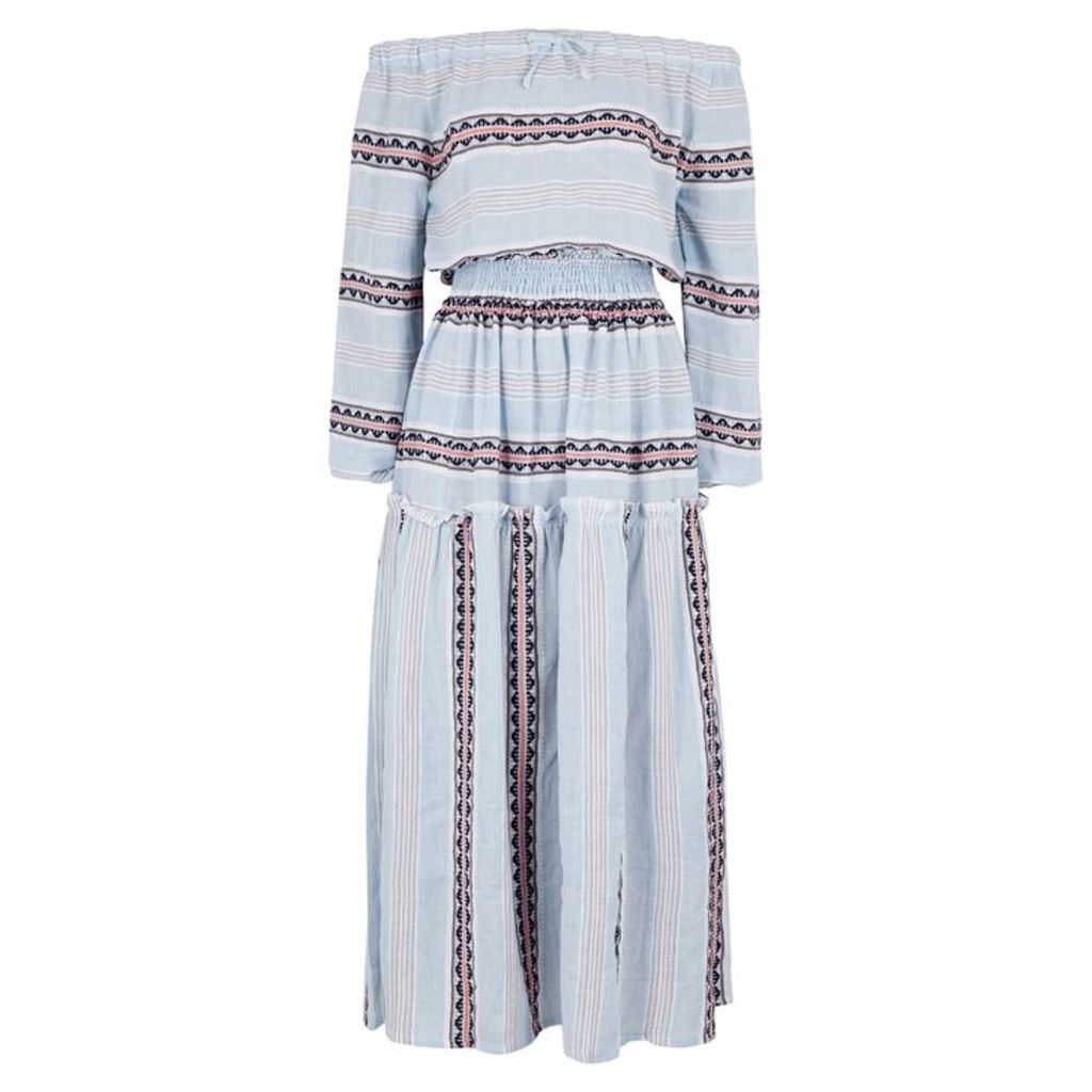 Lemlem Riban Striped Cotton-blend Maxi Dress