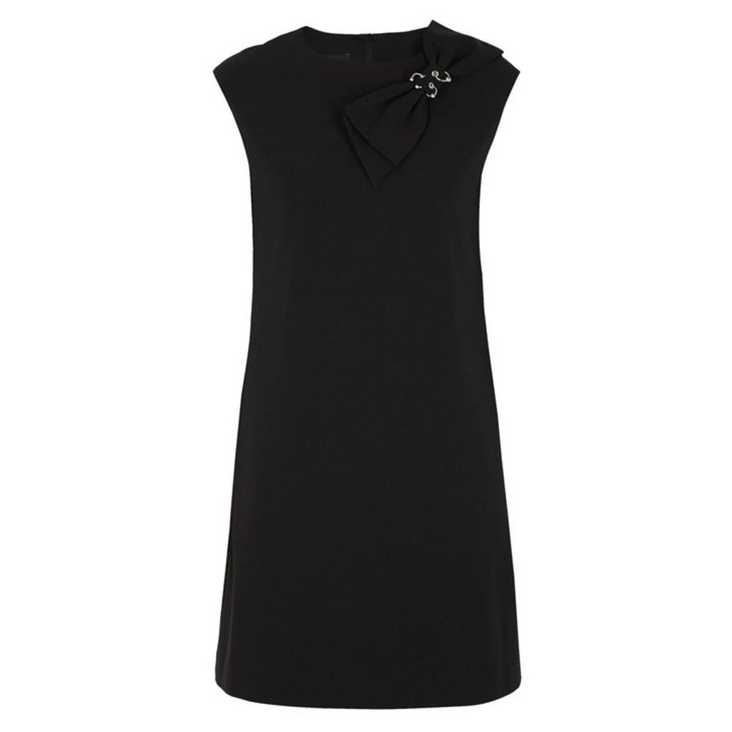 Boutique Moschino Black Bow-embellished Mini Dress