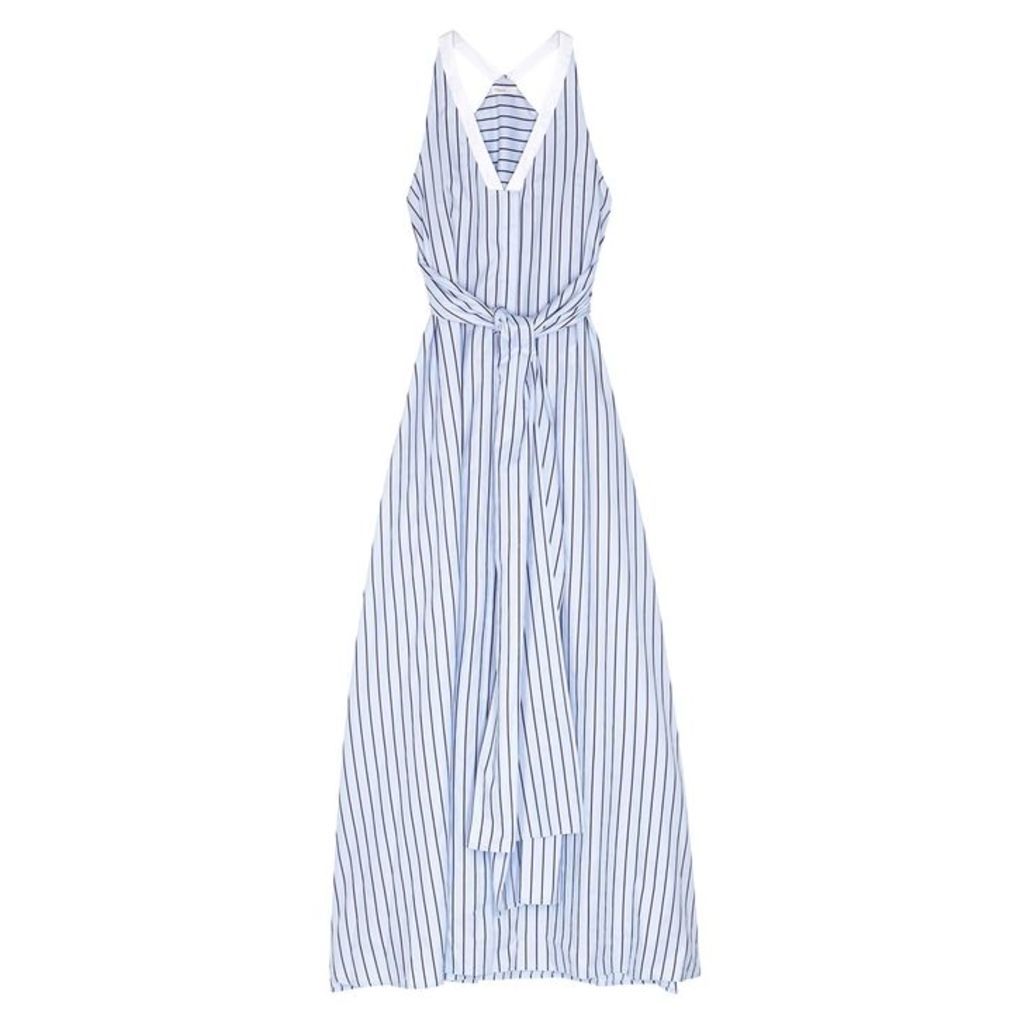 Rosetta Getty Striped Cotton Maxi Dress
