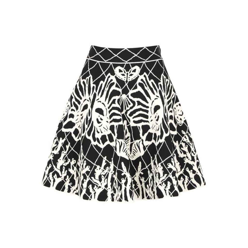 Alexander McQueen Spine Shell Jacquard-knit Skirt