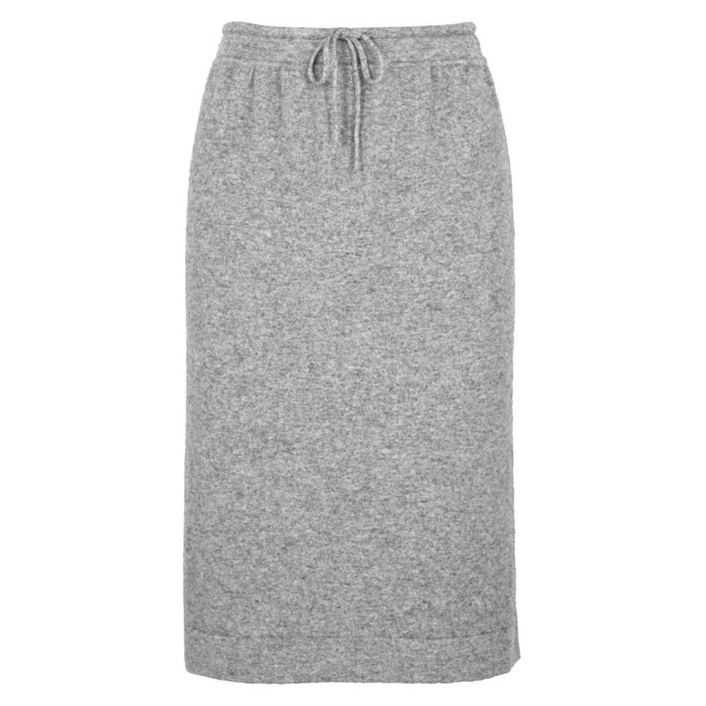 Vince Grey MÃ©lange Wool-blend Skirt