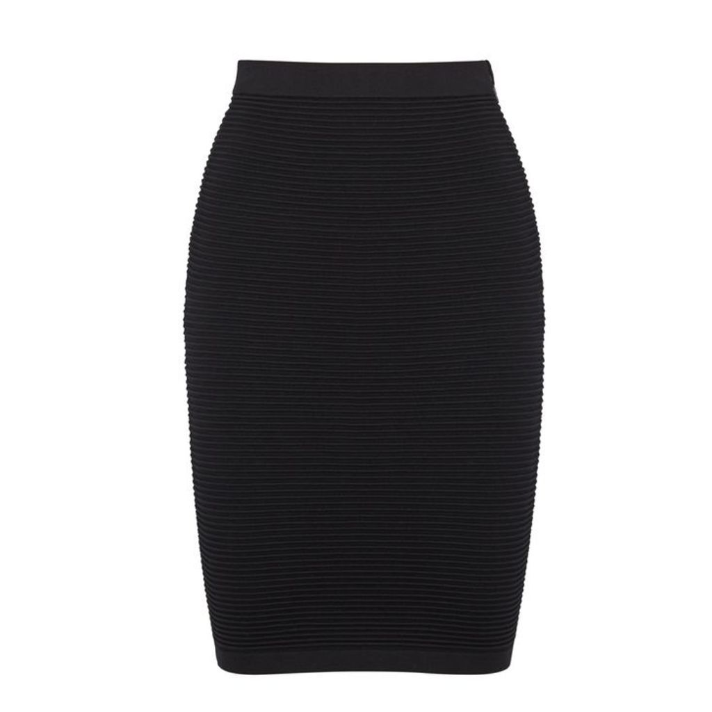 Emporio Armani Black Ribbed Skirt