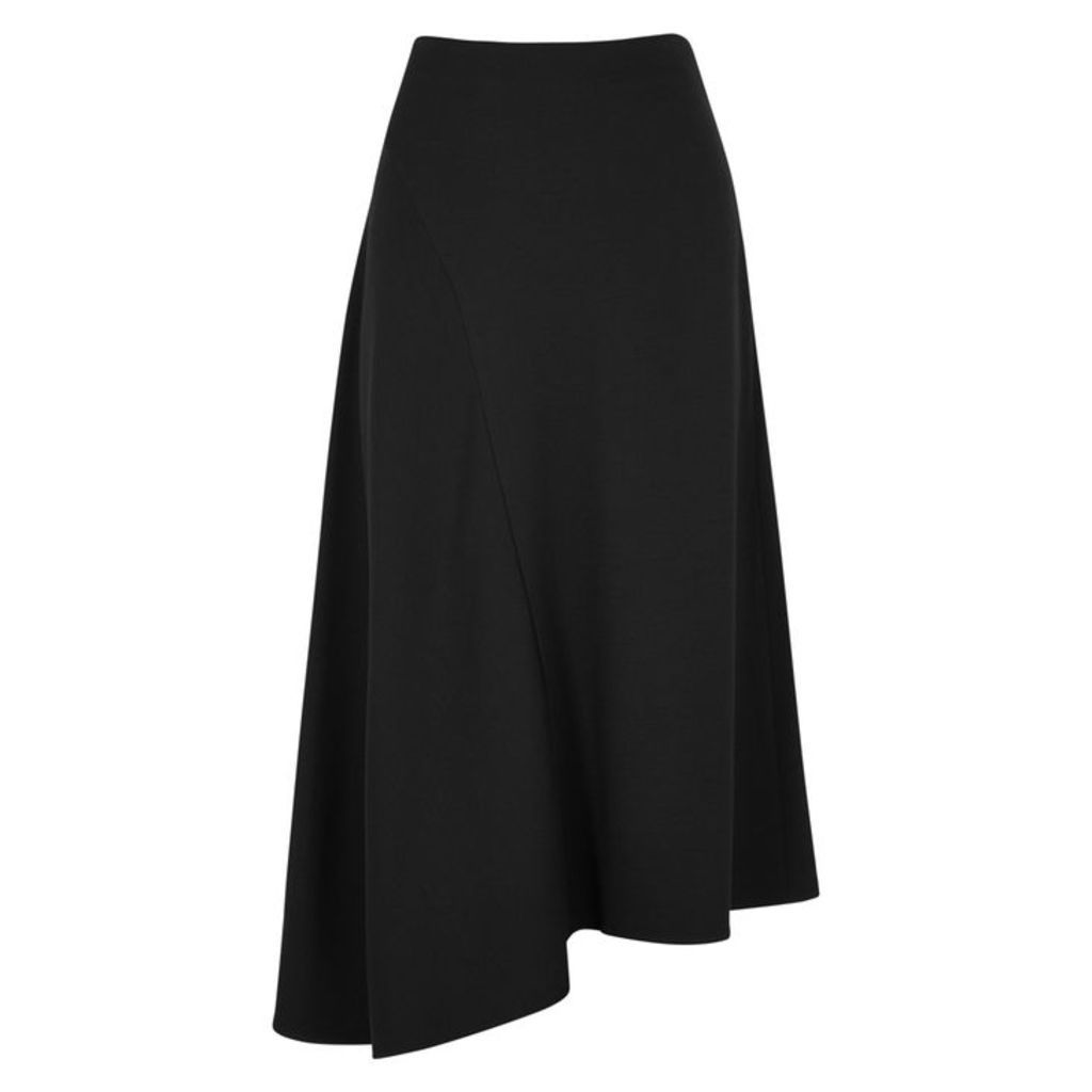 Vince Black Asymmetric Midi Skirt