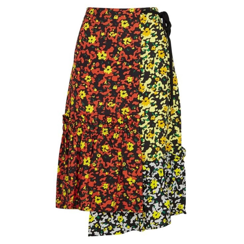 Proenza Schouler Floral-print Asymmetric Skirt