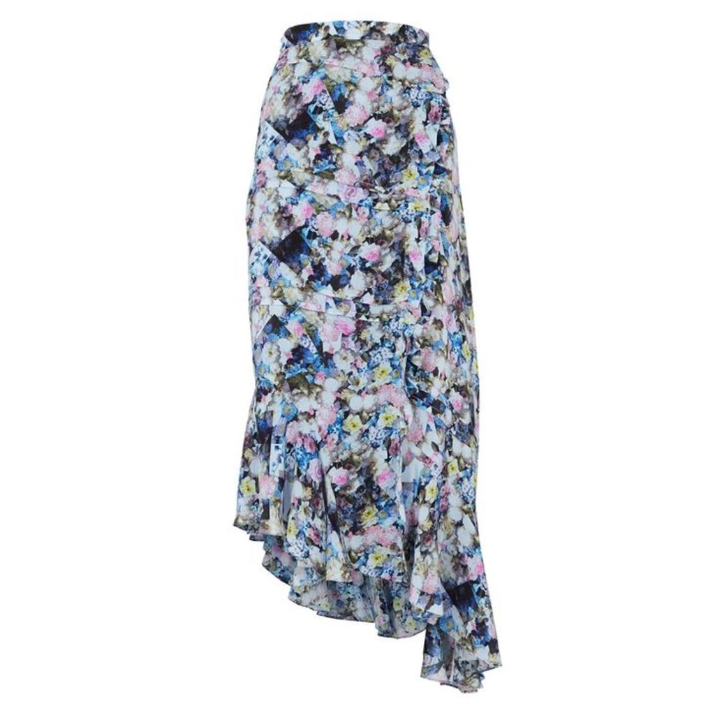 Preen Line Daria Printed Georgette Wrap Skirt