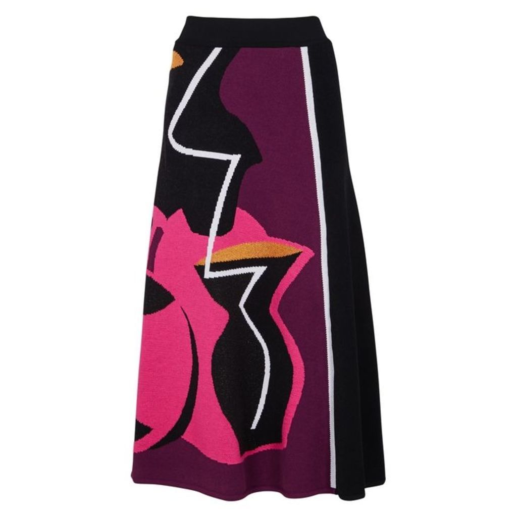 Roksanda Idella Jacquard-knit Midi Skirt