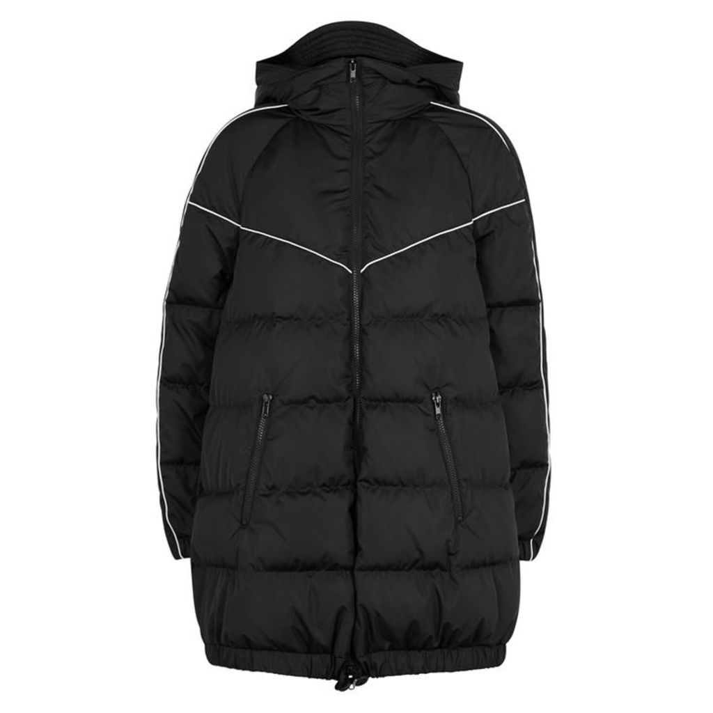Valentino Black Quilted Shell Coat