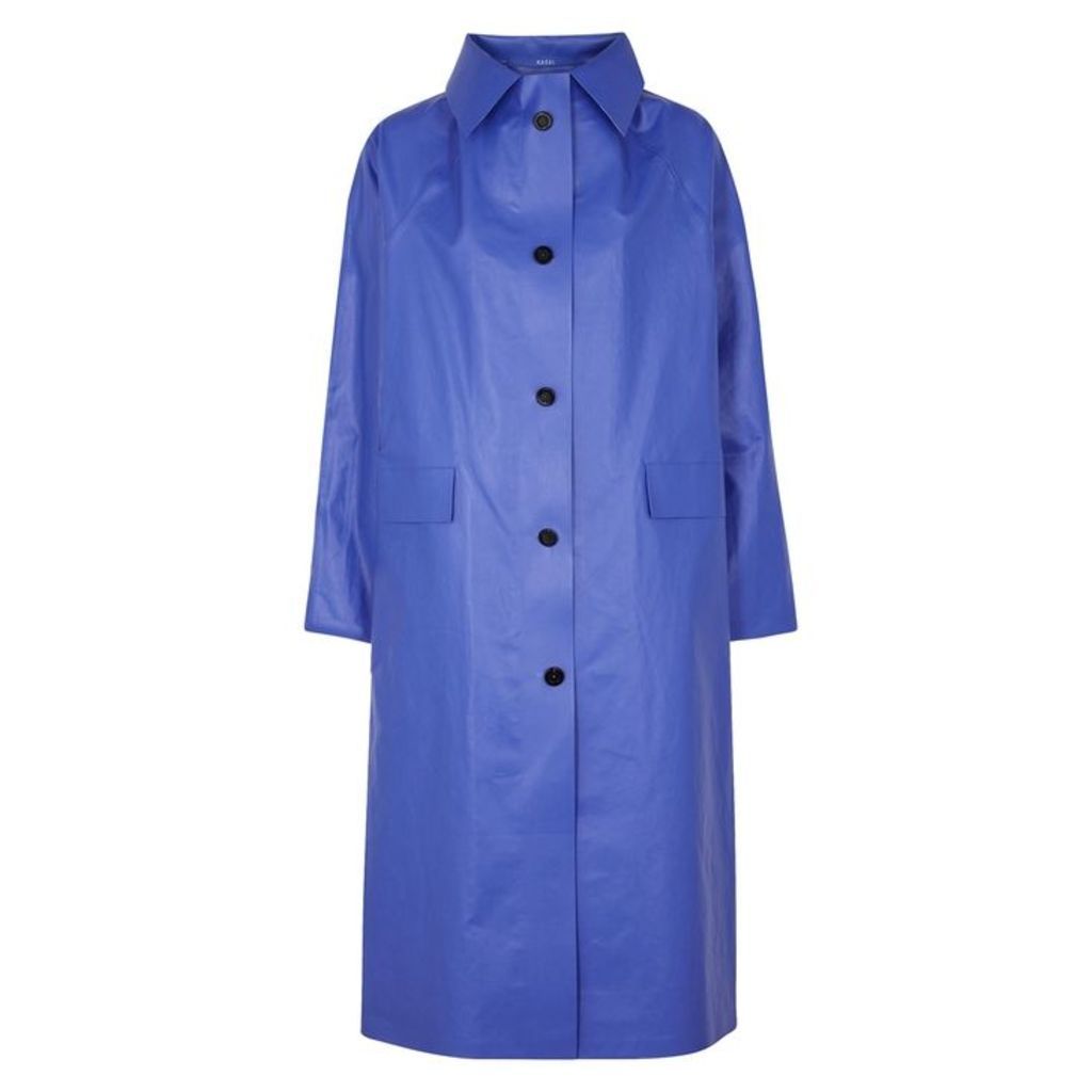 KASSL Blue Coated Cotton-blend Coat