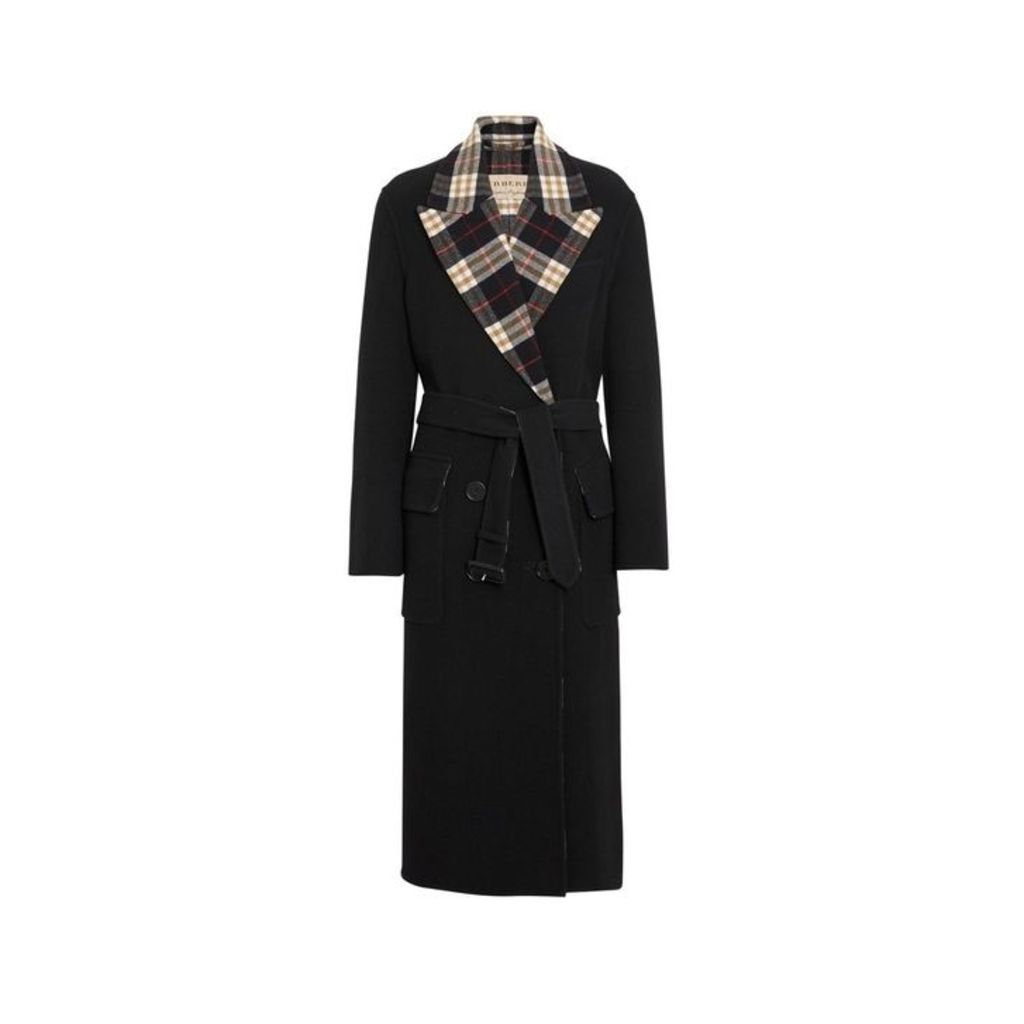Burberry Check-lined Wool Cashmere Double-breasted Coat
