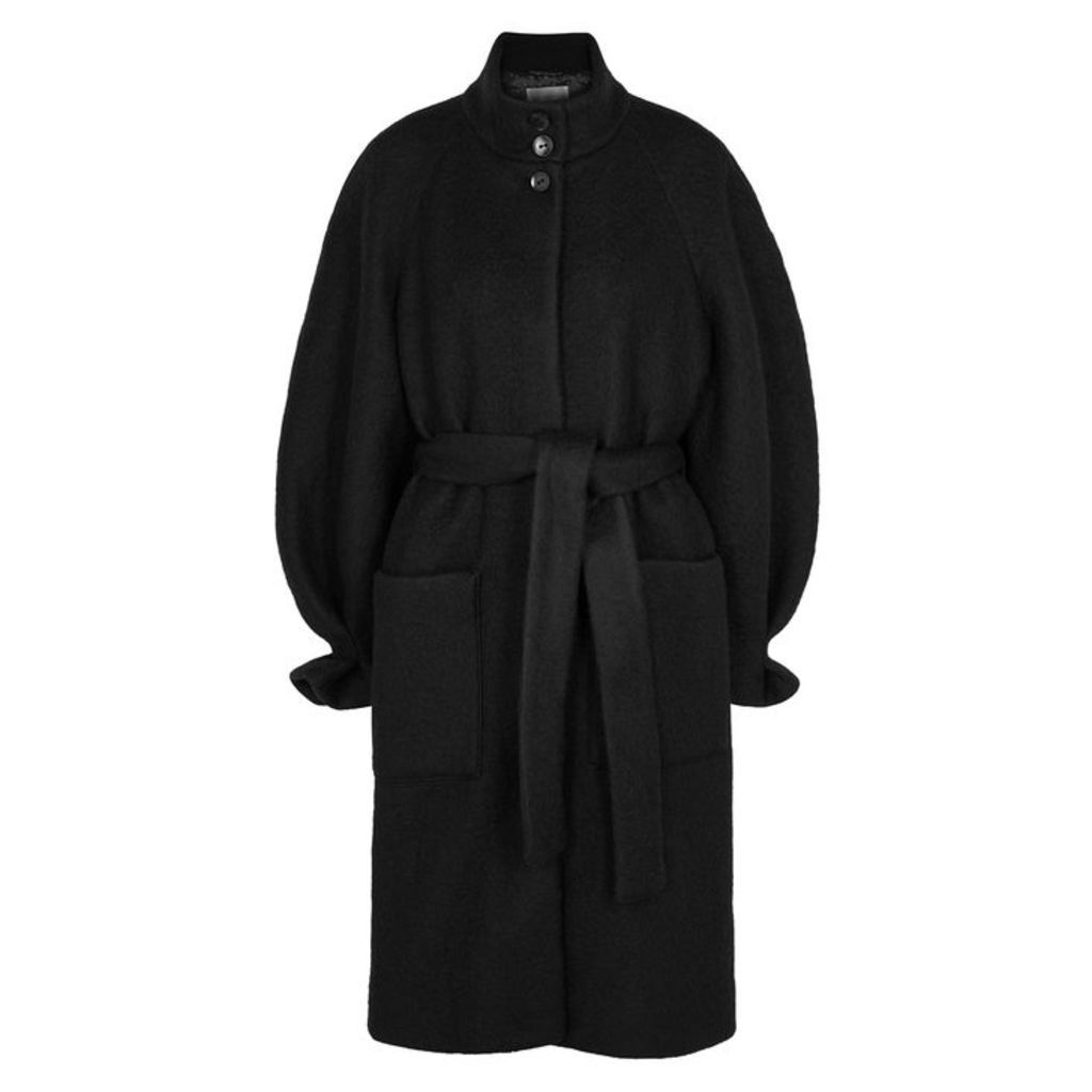 Stine Goya Celeste Black Wool-blend Coat