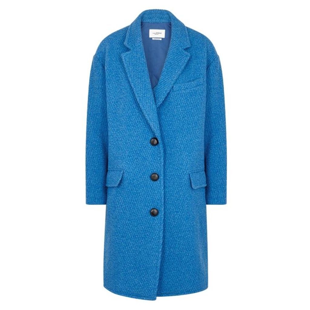 Isabel Marant Ã‰toile Gimi Blue Wool-blend Coat