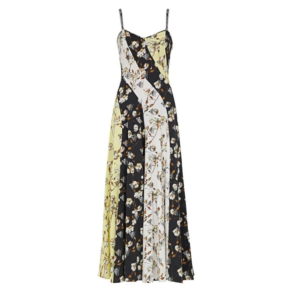 Off-White Printed Panelled Maxi Dress