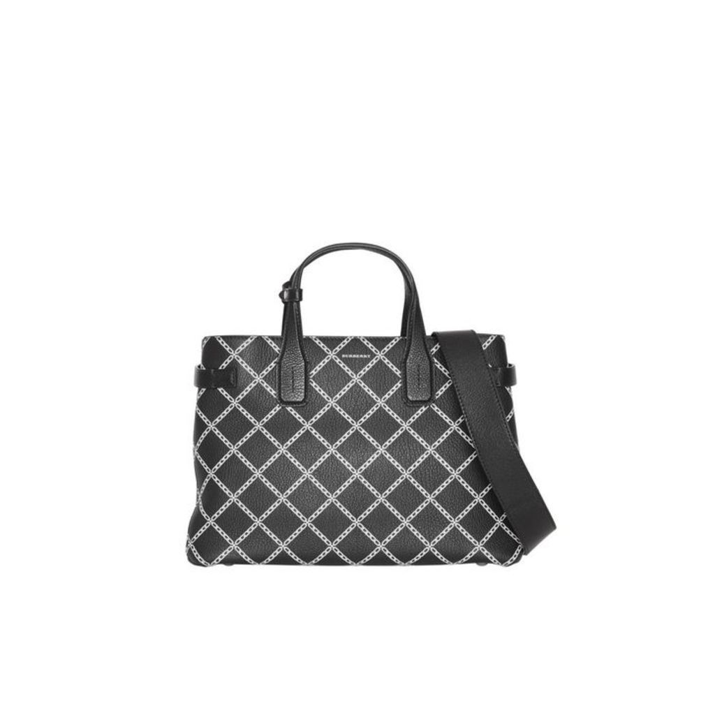 Burberry The Medium Banner In Link Print Leather