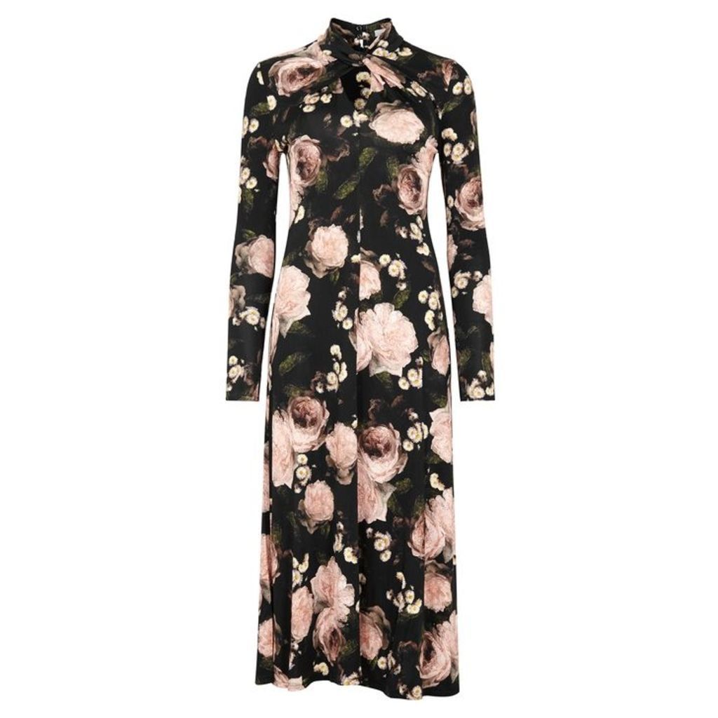 Erdem Nolene Floral-print Jersey Midi Dress