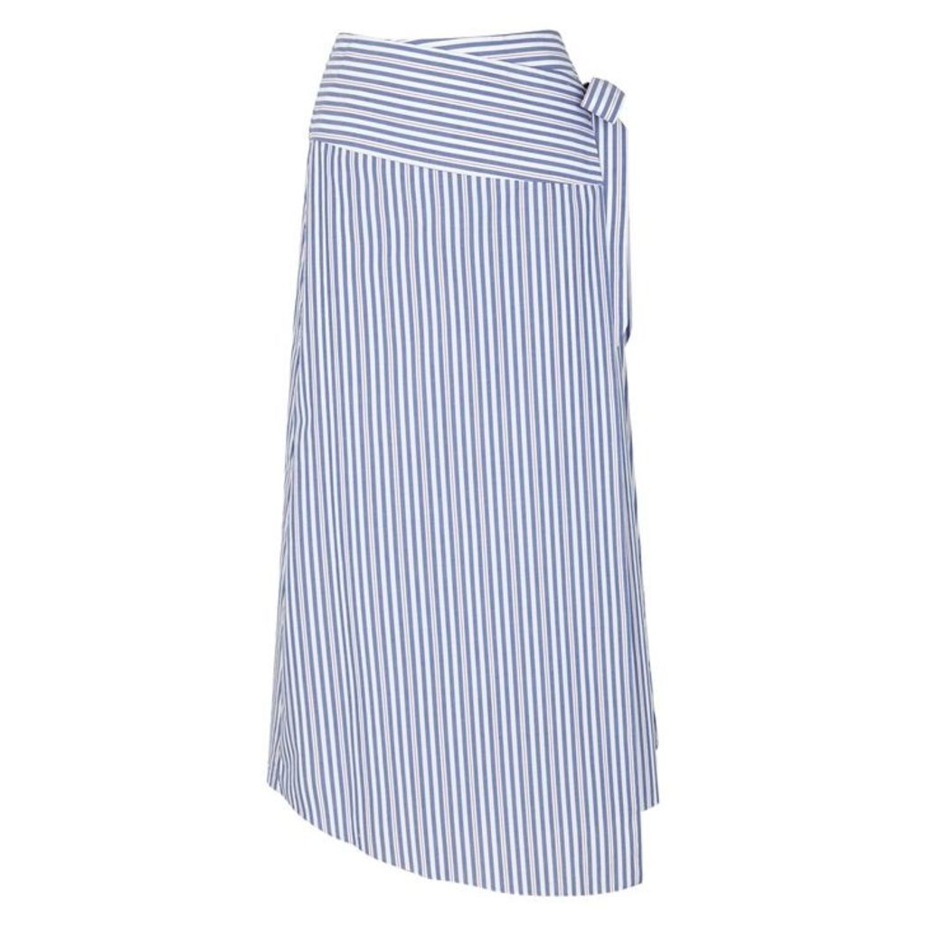 VIVETTA Milano Striped Cotton Wrap Skirt