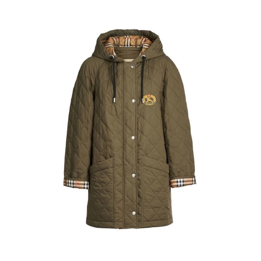 Burberry Diamond Quilted Oversized Hooded Parka