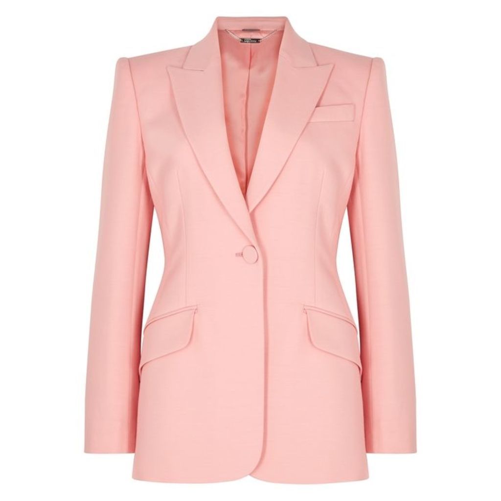 Alexander McQueen Pink Wool-blend Blazer