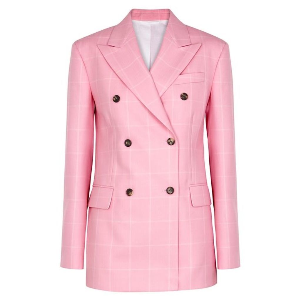 Calvin Klein 205W39NYC Pink Checked Wool Blazer